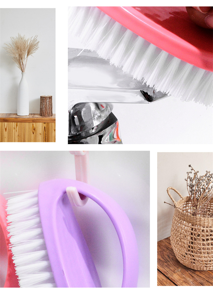 Daily necessities multi-purpose laundry brush with handle, candy-colored plastic laundry brush, candy-colored shoe cleaning brush pic 11