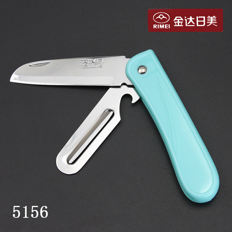 金达日美 5154不锈钢水果刀折叠便携瓜果刀 5155削皮器多功能小刀详情17