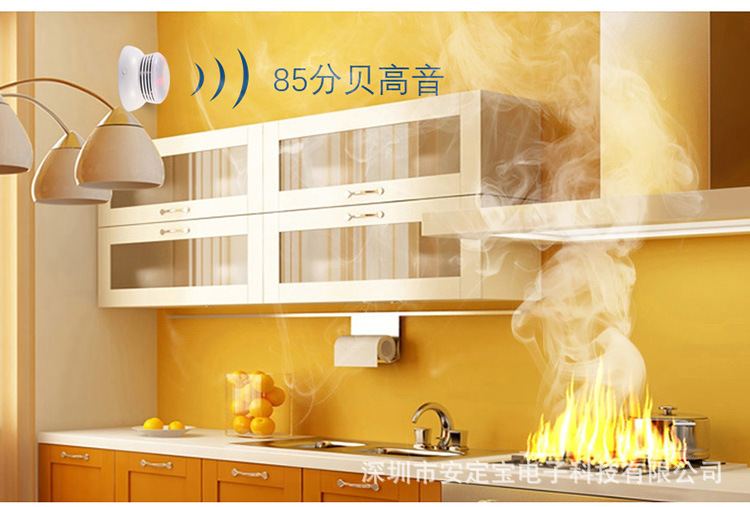 外贸专供涂鸦智能wifi无线烟雾报警器wifi烟雾探测器APP报警推送详情13