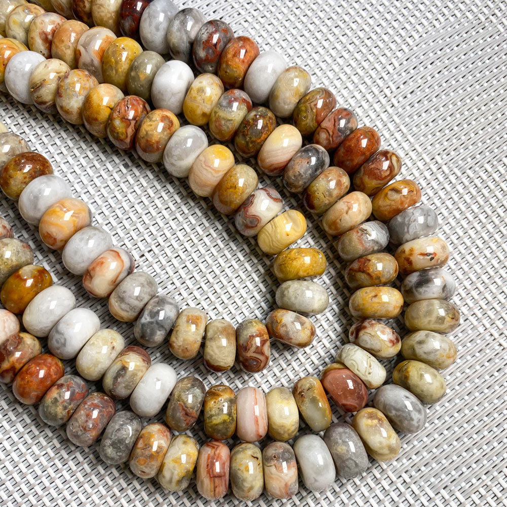 6*10mm天然石水晶算盘珠散珠DIY手链饰品定位珠隔片串珠半成品详情8