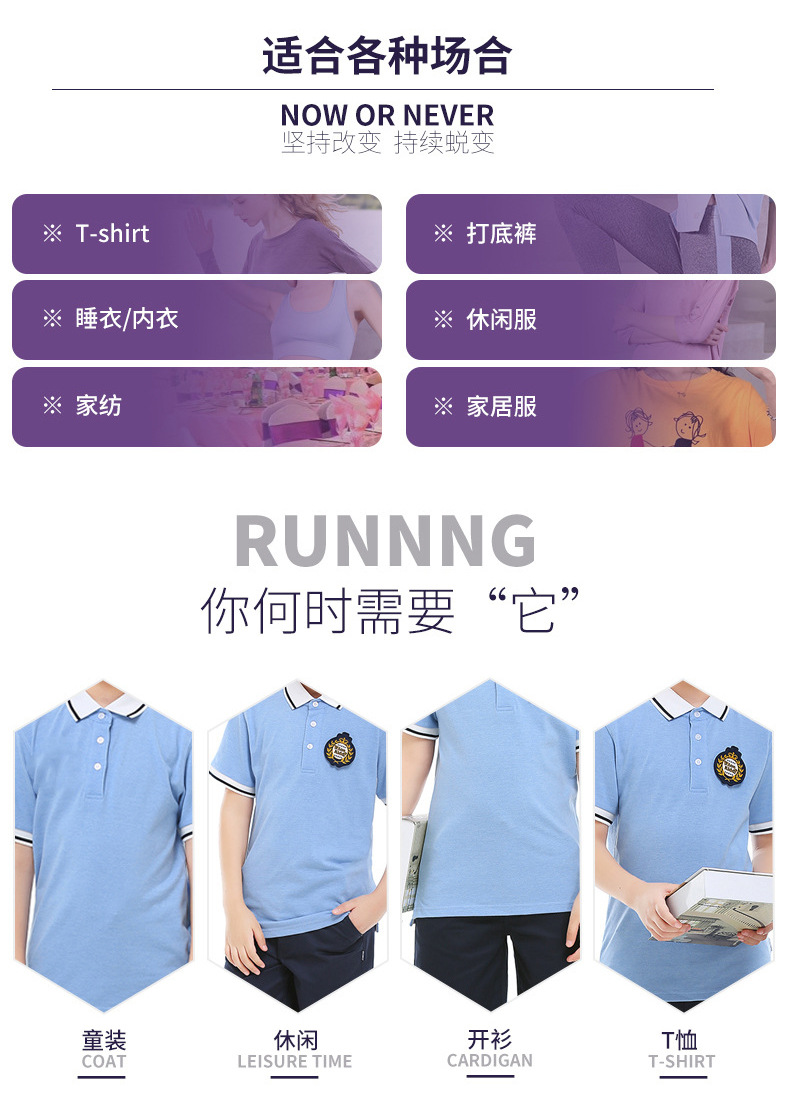 涤棉TC珠地布纱吸湿排汗面料速干布运动T恤针织服装网眼布详情2