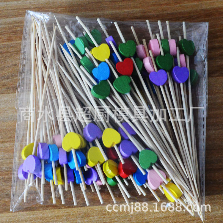Fruit skewers, fruit forks, watermelon, strawberry disposable art bamboo skewers, cocktail toothpicks, creative flower strings, factory wholesale pic 15