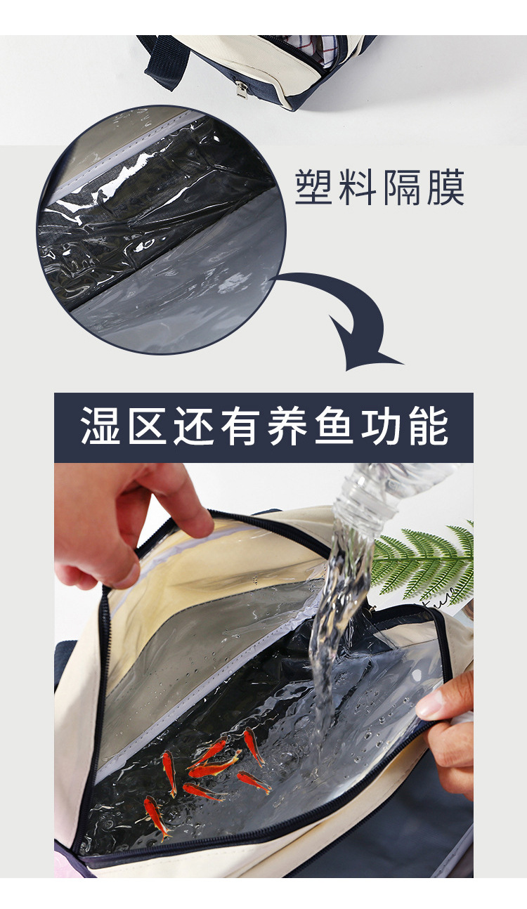 新款拼色干湿分离包游泳包便携旅行化妆品收纳包瑜伽手提包洗漱包详情5