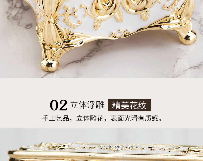 厂家供应纸巾盒 简约欧式家居客厅纸巾盒 家用餐巾纸抽取式纸巾盒详情8