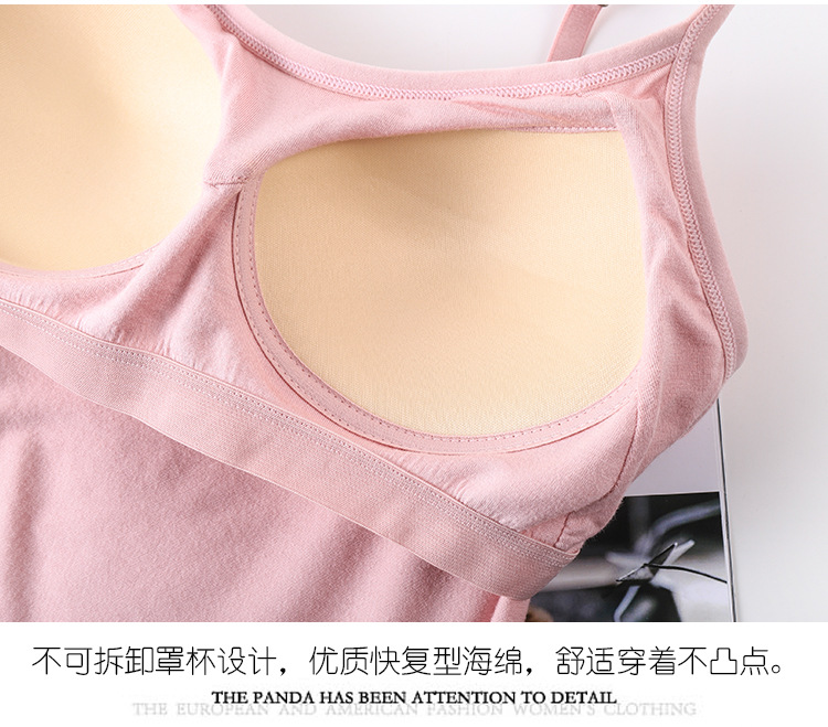 A strapless vest for women, a one-piece sleeveless summer base with a chest pad, and a long top for outerwear pic 17