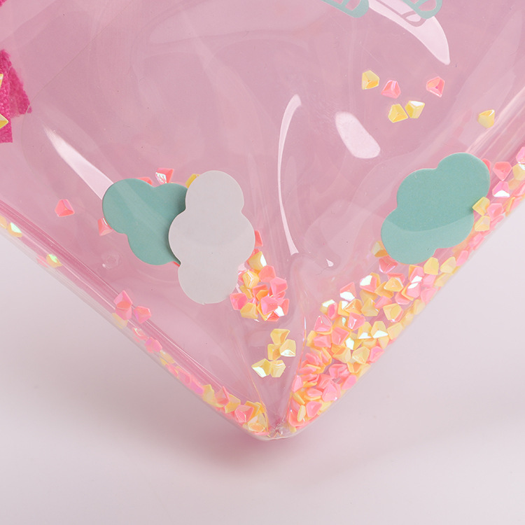 日系镭射流沙反光笔袋小清新学生文具袋少女心可爱系列铅笔袋定做详情10