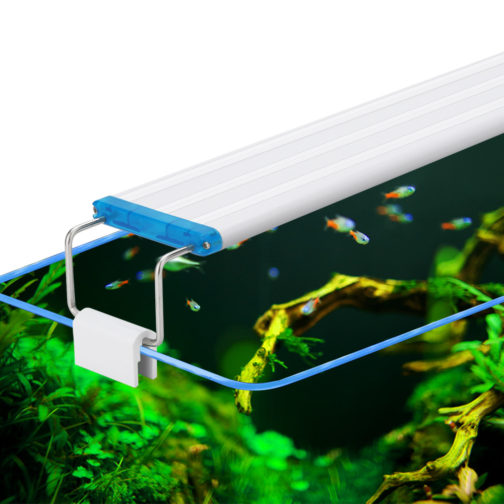批发超薄水族灯蓝白光照明灯水草造景生态缸架灯迷你鱼缸4排LED灯详情3