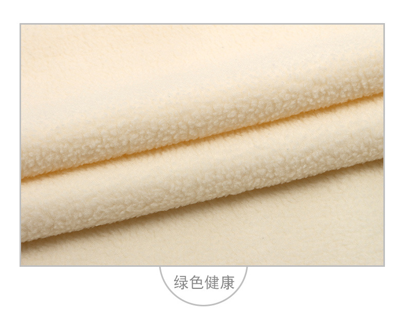 棉摇粒绒米色单面加绒秋冬加厚保暖卫衣外套时装运动服面料厂家详情10