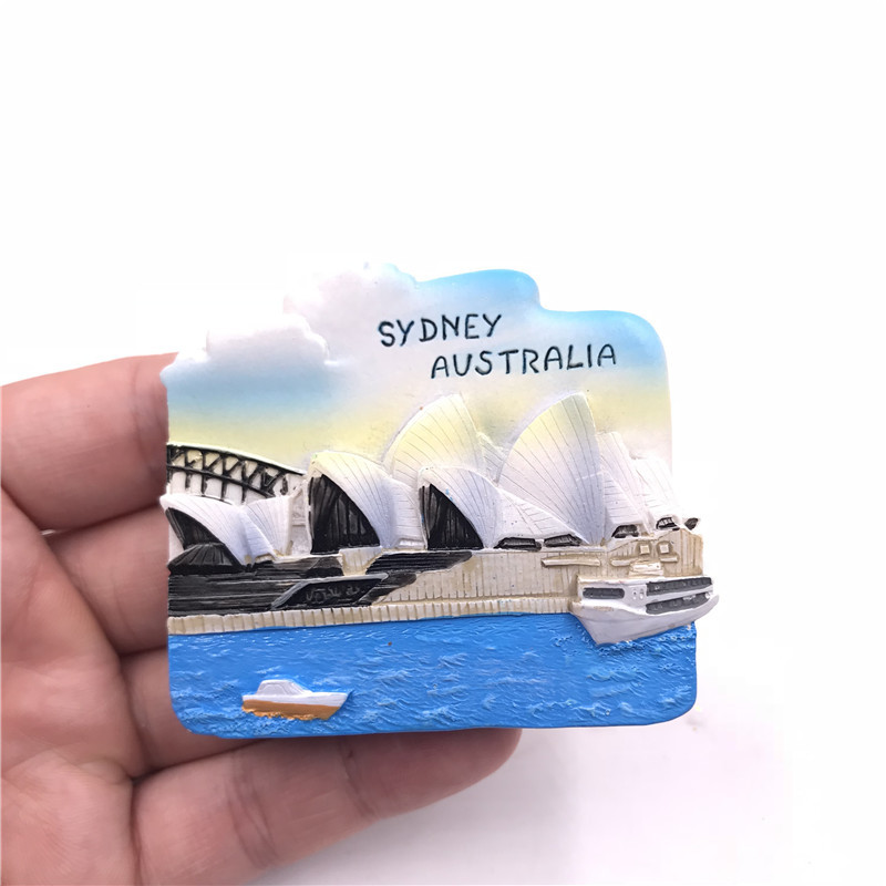 Australian Sydney and Melbourne logo refrigerator sticker resin magnetic creative tourism souvenir export 3D stereoscopic pic 9