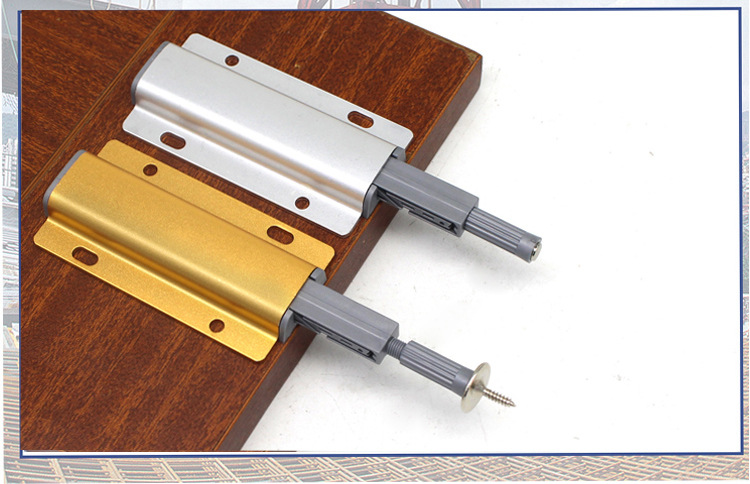 Left steel aluminum alloy single rebound device for cabinet and wardrobe doors, handle-free press self-spring device, golden rebound device, wholesale with free shipping pic 14