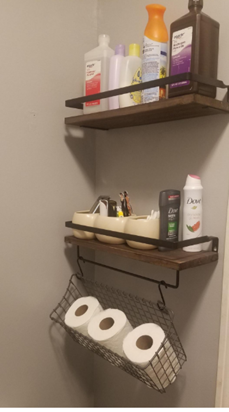 In-stock suspended storage racks, wall-mounted storage racks, ironwork storage racks, pine layer racks, Amazon cross-border super factory pic 14