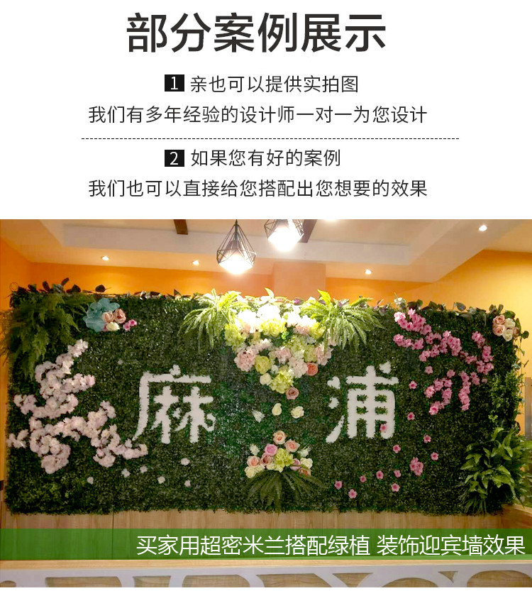 仿真植物墙搭配塑料配材绿色装饰假植物客厅影视背景绿植墙宠物园艺园林多肉仙人掌详情4