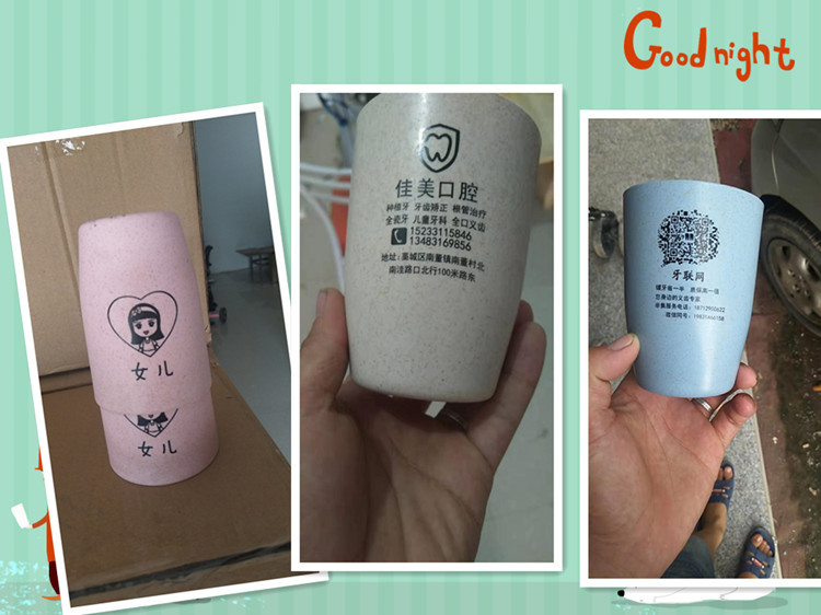 Eco-friendly new material wheat straw mouthwash cup, couple brushing cup, toothache cylinder, creative toothbrush cup, washbasin cup pic 2