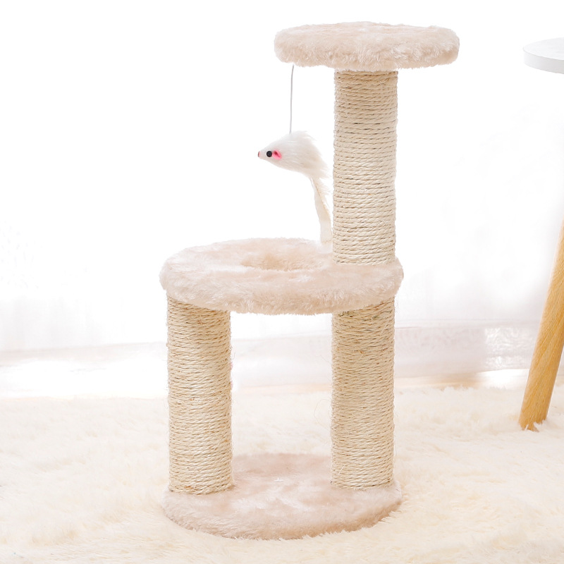 Wholesale of three-layer three-column cat climbing frames, sisal cat scratch boards, cat toys, stress-relieving cat scratch columns, and cat climbing frames for cross-border trade pic 17