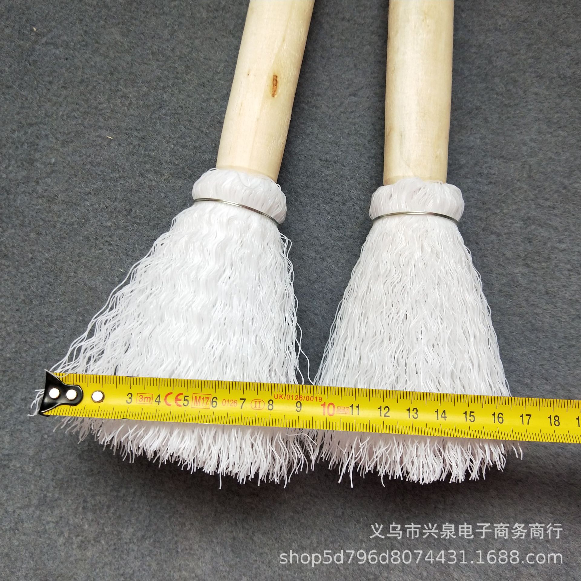 【 Zone 2-10 】 Small white wire pot brush 20 per string 300 per piece One yuan Two yuan white wire pot brush Wooden handle plastic wire pot brush cleaning brush pic 7