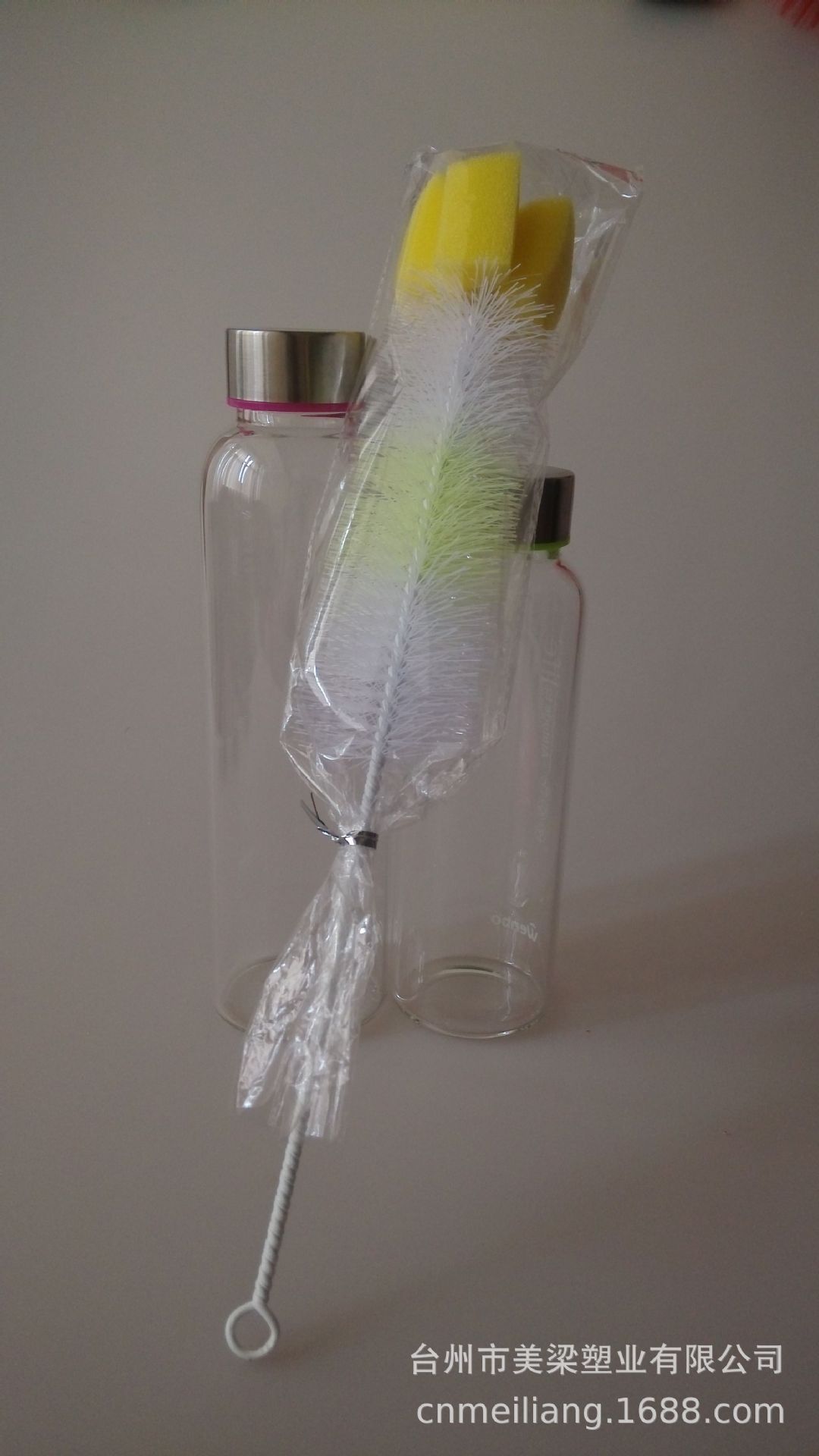 海绵头长柄奶瓶刷 红酒杯刷 保温杯瓶刷 茶壶清洁刷百货批发详情6