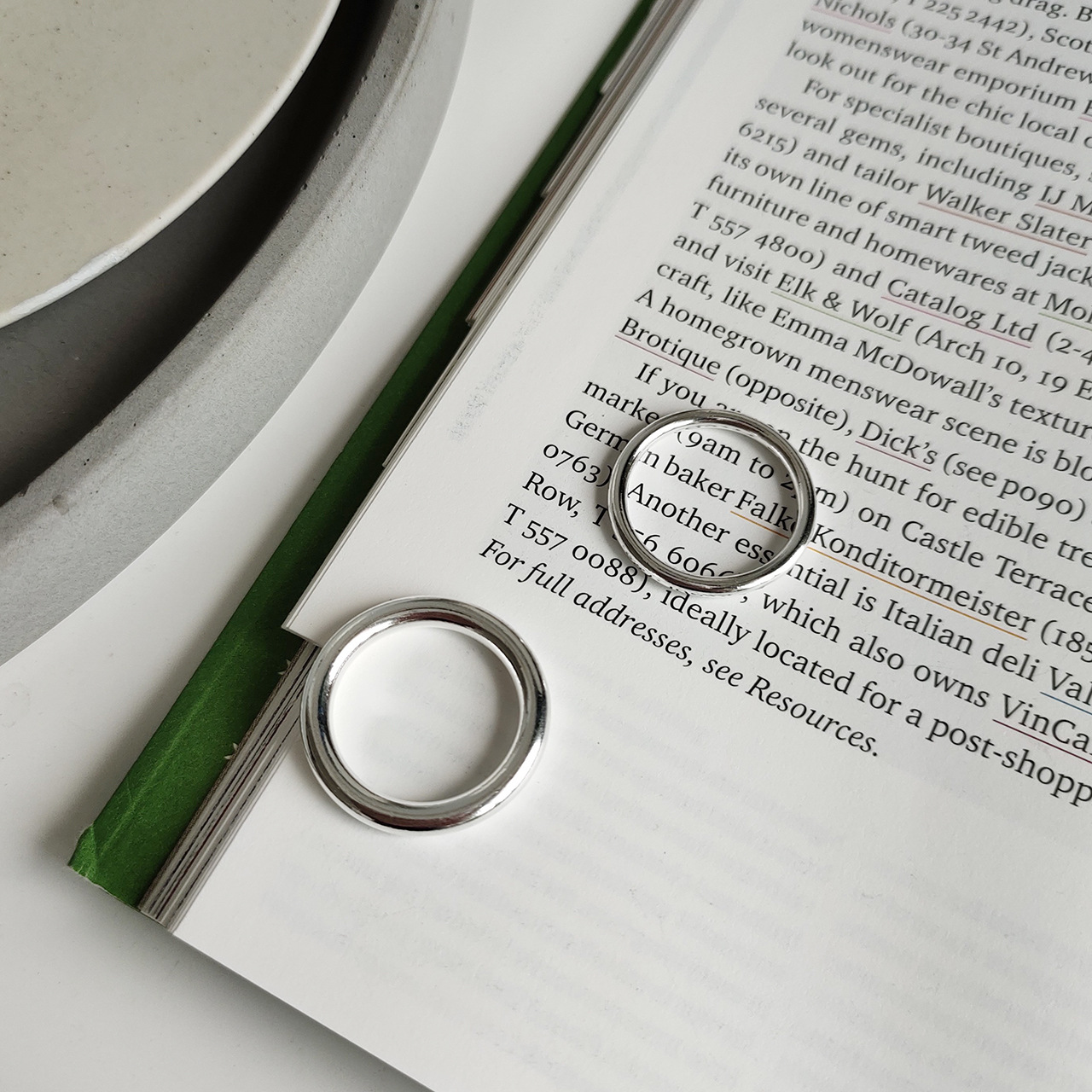 Heavy metal line ring, Korean version S925 pure silver simple style smooth surface simple line fine ring ring pic 22
