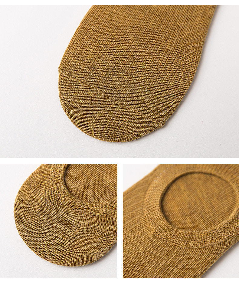 銮苑季短袜子全纯色棉女春夏浅口日系条纹硅胶防滑隐形船袜女批发详情17