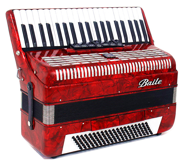 帮手SKU图-手风琴上海百乐120贝司手风琴 鹦鹉牌120贝