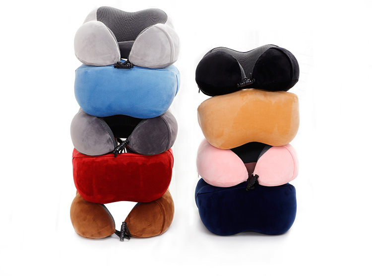 Amazon gifts can be stored. Travel airplane pillow, cervical U-shaped pillow, memory foam U-shaped neck pillow, office sleeping pillow pic 9