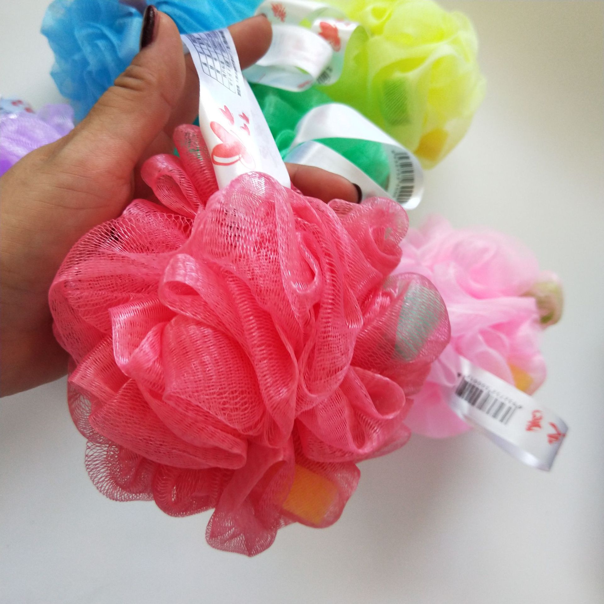 【 Zone 3-7 】【 Bath Flowers 】500 yuan per piece, colored bath balls, bath flowers, sponge blocks, bath flowers, 1 yuan store supply, 1 yuan per piece, wholesale, 1 yuan street stall pic 2