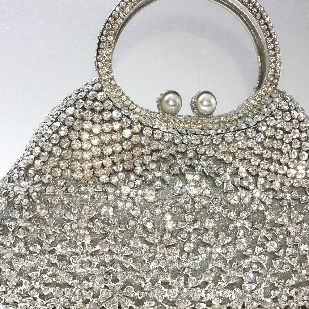 BL086 AliExpress Water Diamond Bag, Perforated Metal diamond-encrusted Dinner Bag, Full Diamond handbag for Foreign Trade Ladies, Banquet Bag pic 34