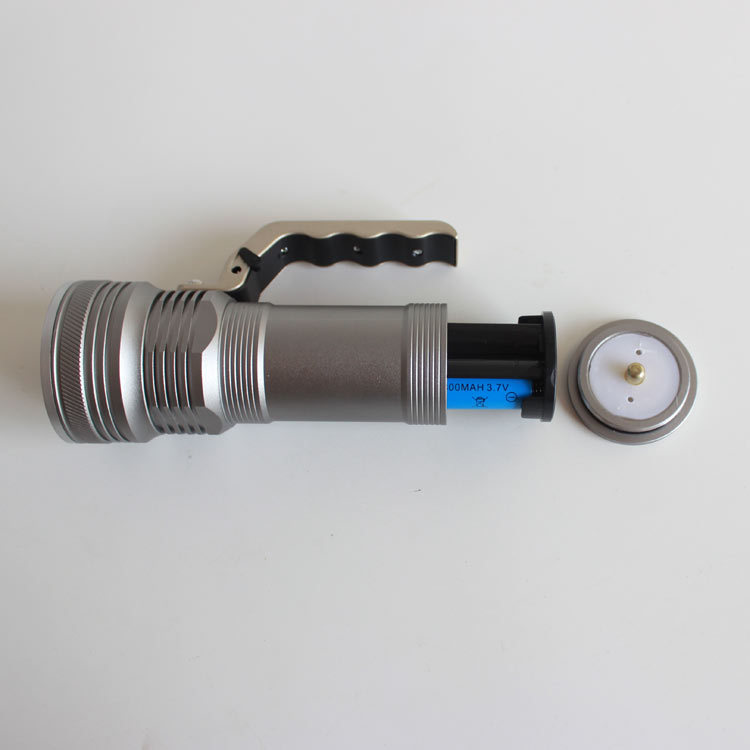 T6 portable searchlight, waterproof aluminum alloy rechargeable flashlight, patrol, camping, search and rescue, fishing, aluminum alloy waterproof pic 9