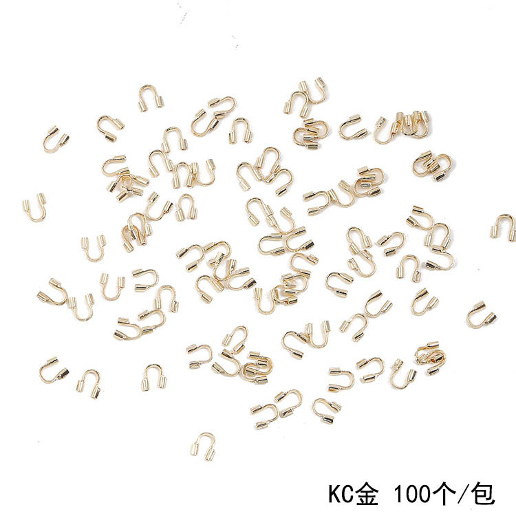 Iron U-shaped tail buckle opening positioning buckle, diy material for necklace and bracelet accessories, 100 pieces per bag pic 6