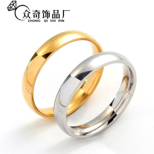 不锈钢钛钢饰品三色三环情侣戒指跨境供应对戒厂家直供潮流详情10