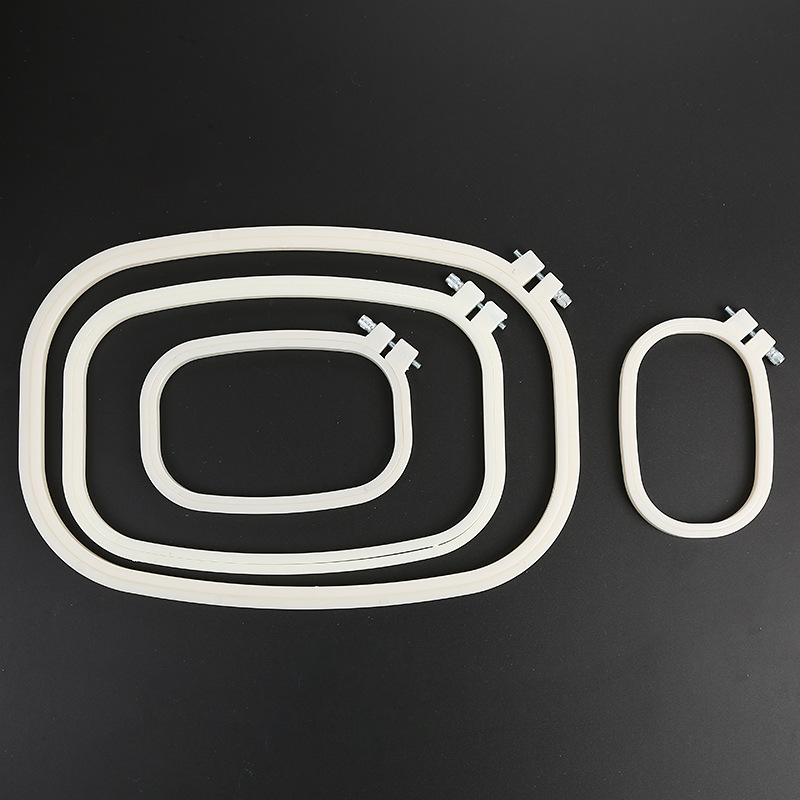 Embroidery machine accessories: Middle adjustable flower stand, round embroidery frame, embroidery stretch, candy-colored ABS plastic square embroidery ring pic 50