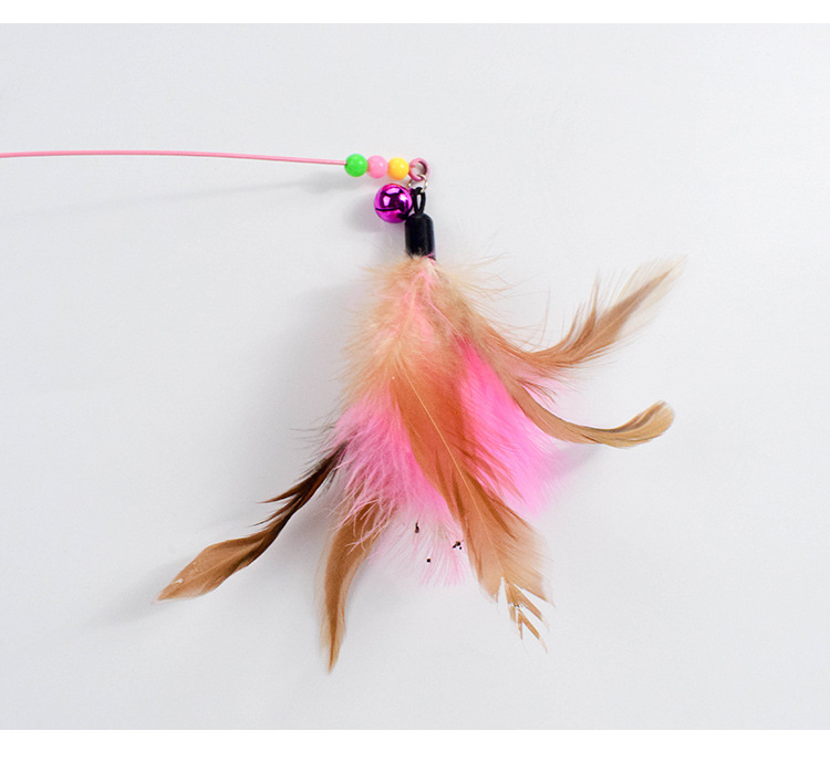 In 2019, factory direct sales of cat toys: High-toughness metal steel wire cat toys, interactive cat toys with bells and feathers pic 11