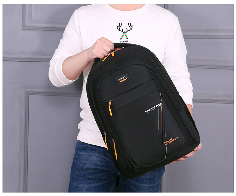 时尚运动双肩包男女潮流学生书包大容量户外旅行商务背包电脑包详情5