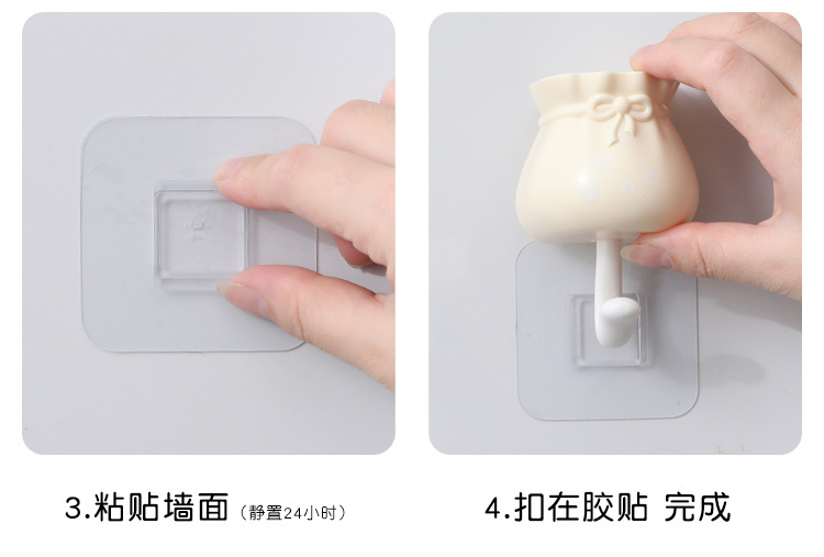 爱优汇无痕挂钩强力粘钩免打孔门后挂衣钩墙壁卡通可爱钥匙钩子详情17
