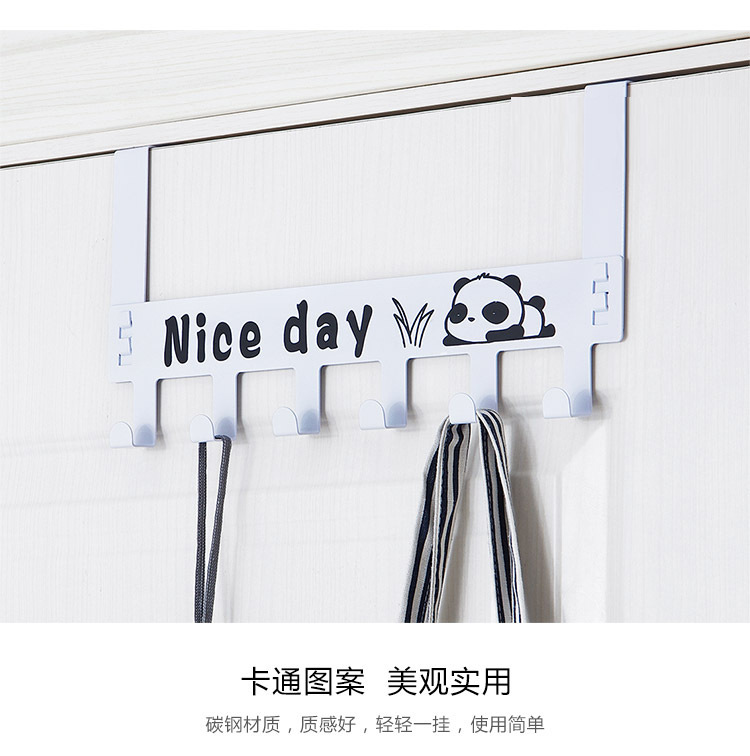 Behind the door hook hanger, bedroom door, no drilling, no trace, backdoor storage and storage, clothes hanger, coat hook pic 4
