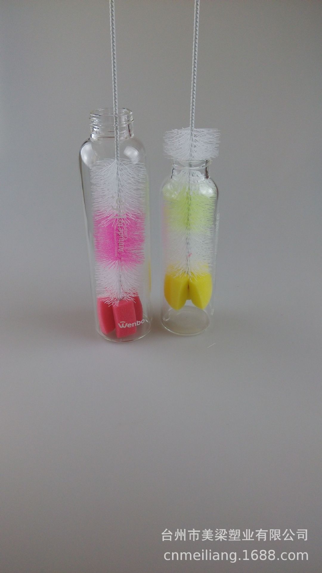 海绵头长柄奶瓶刷 红酒杯刷 保温杯瓶刷 茶壶清洁刷百货批发详情10