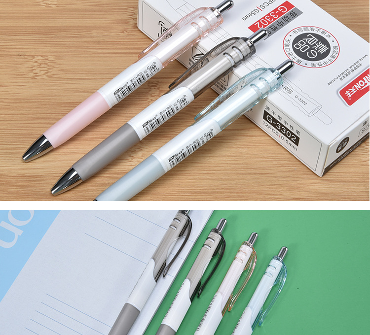 Tianfeng Factory directly supplies 3302 office gel pen 0.5mm black press gel pen wholesale 12 pieces per box pic 10