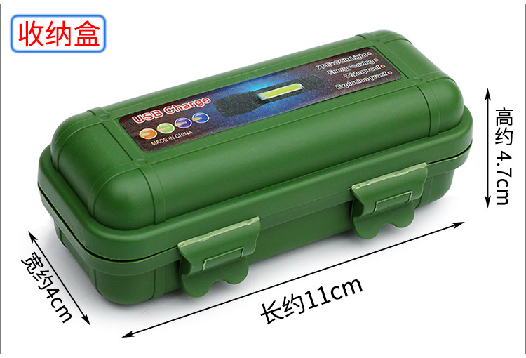 带COB侧灯USB充电迷你小手电筒可做台灯户外便携聚光铝合金小手电详情9