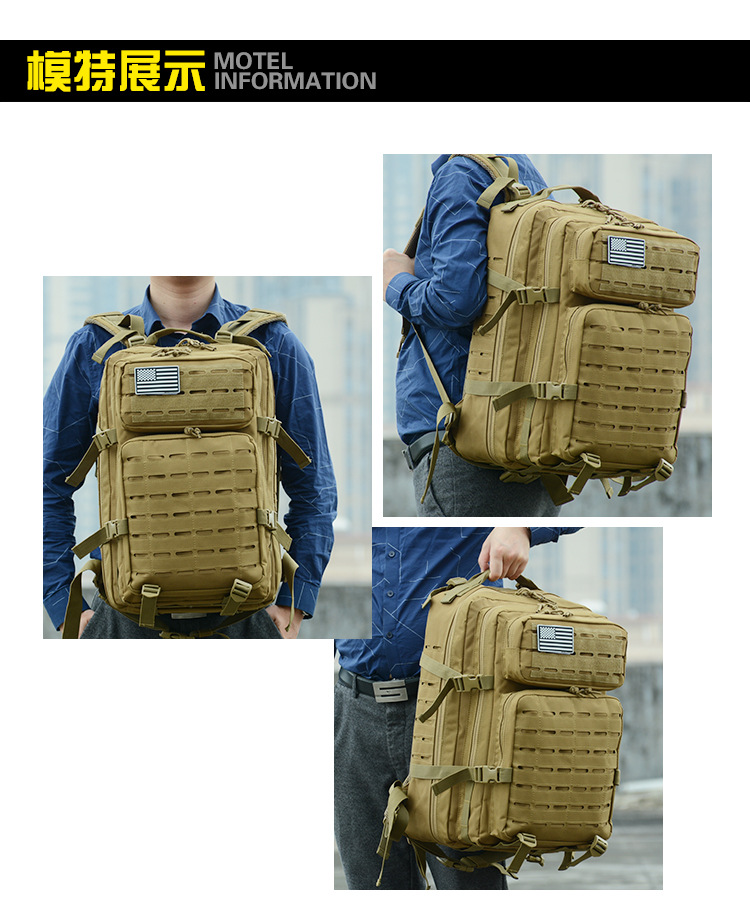 Yitu Off-road Camping Army Camouflage Hiking Backpack for Men, large-capacity sports outdoor mountaineering tactical backpack pic 5