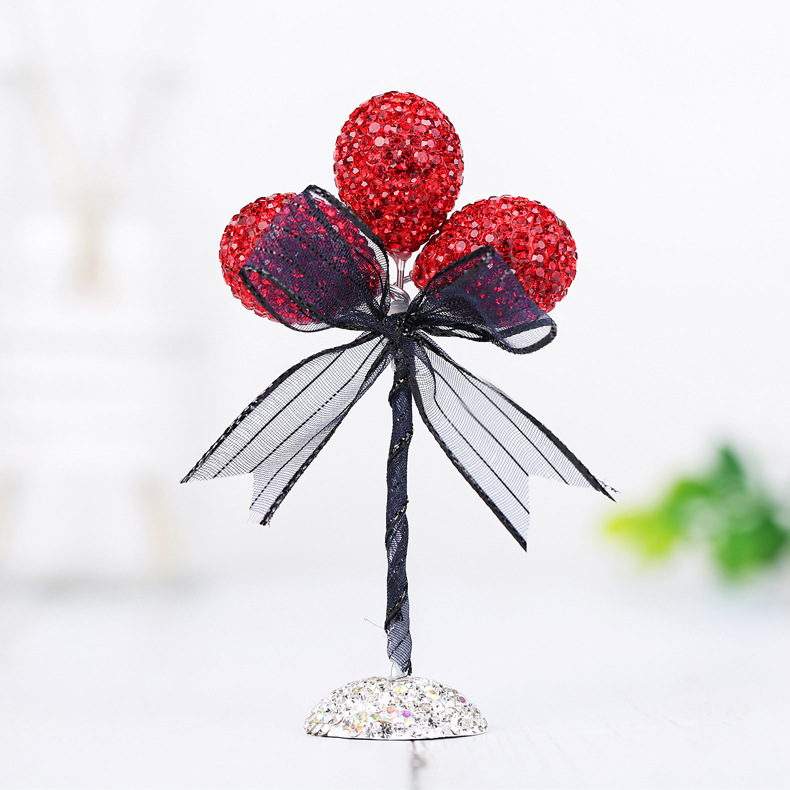 Cute, creative and personalized bright diamond confession balloons, center console decoration, soft clay diamond-encrusted cake DIY car interior ornaments pic 6