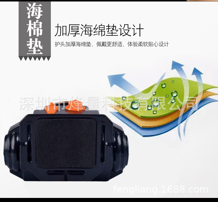 High-power headlamps, industrial headlamps, head lighting flashlights for diving, dust-proof and water-proof pic 11