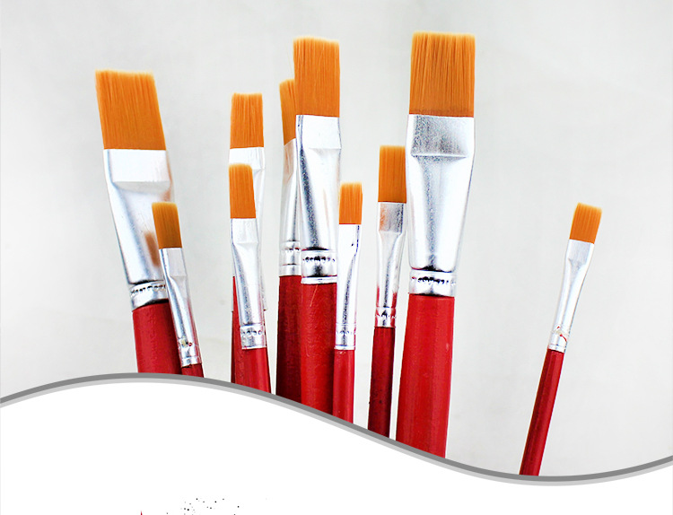 Factory direct sales of nylon bristles single brushes, acrylic oil brushes, art watercolor and gouache paints, layout brushes and outlining brushes pic 3