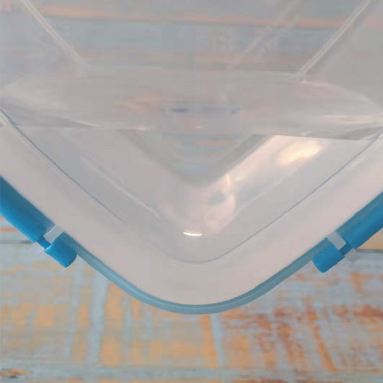 Factory direct sales of food storage boxes, kitchen and refrigerator Chinese-style sets, preservation boxes, transparent blue food storage boxes pic 6