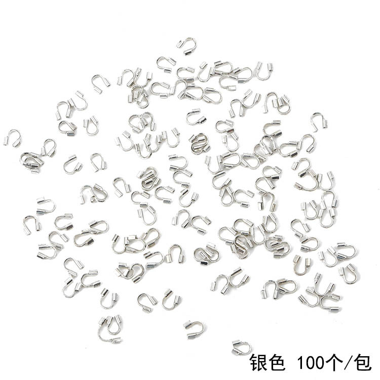 Iron U-shaped tail buckle opening positioning buckle, diy material for necklace and bracelet accessories, 100 pieces per bag pic 3
