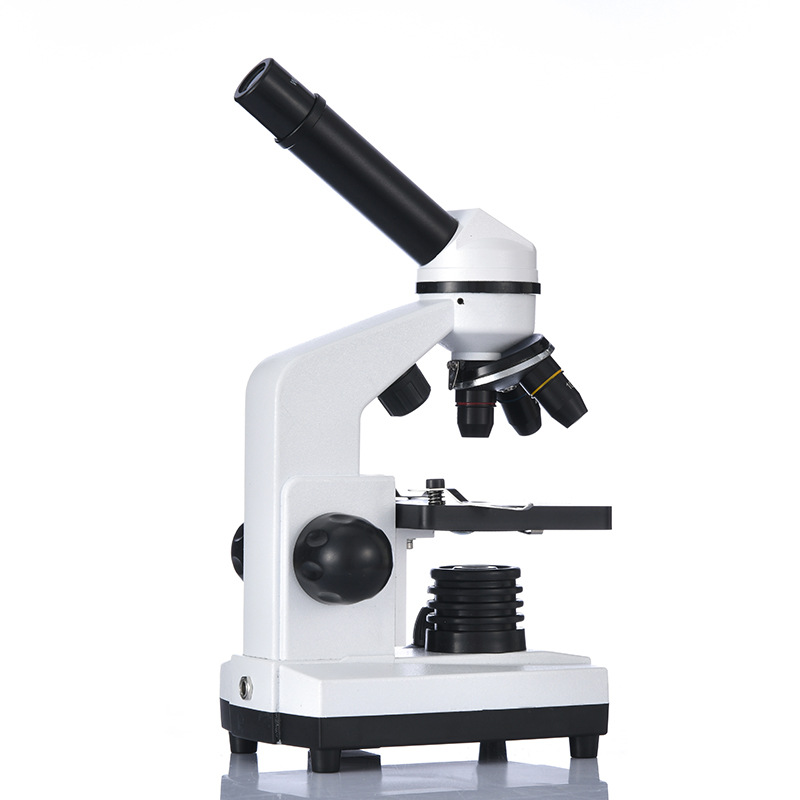 1600X zoom microscope, 3-hole outward-tilt converter microscope, laboratory biological microscope, adjustable pic 2