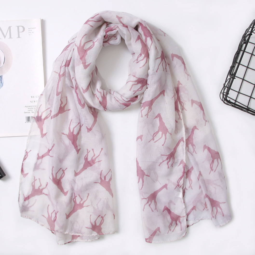 Hot-selling giraffe-printed Parisian gauze scarves, animal scarves wholesale, AliExpress, Amazon bestsellers wholesale pic 7