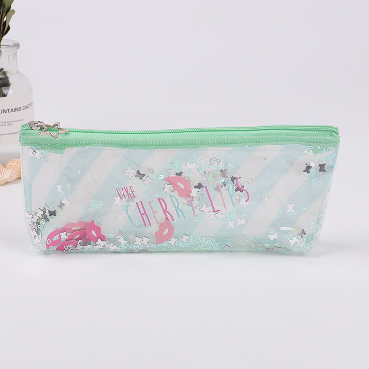 日系镭射流沙反光笔袋小清新学生文具袋少女心可爱系列铅笔袋定做详情8