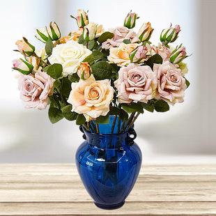 仿真花蝴蝶兰单枝欧美10头蝴蝶兰家居摆放婚庆软装摄影装饰花兰花详情12