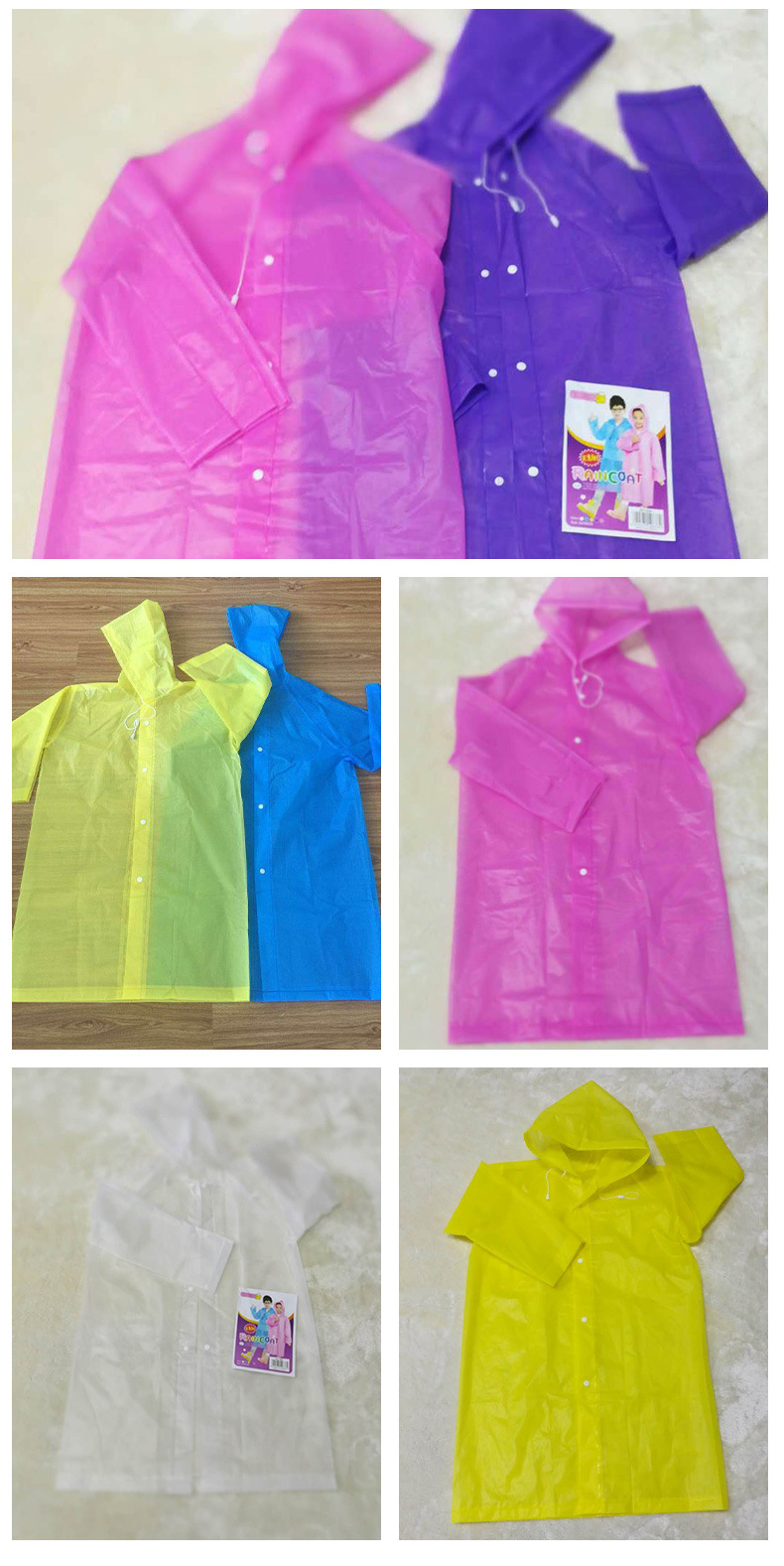 明嘉儿童雨衣全身连体雨衣男童女童加印学生PEVA雨衣工厂现货批发详情3