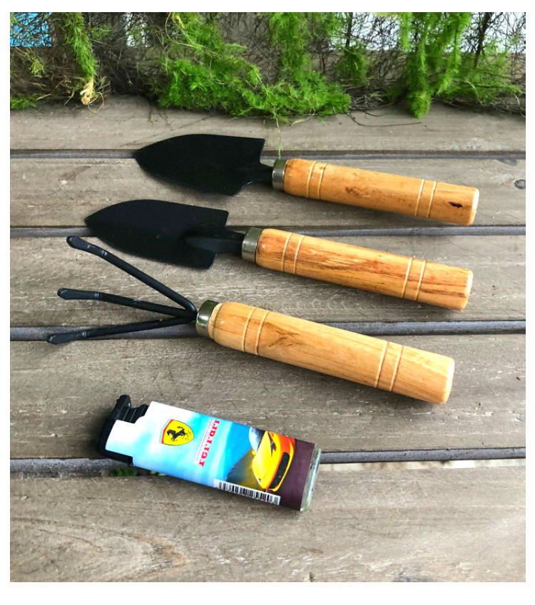 批发花园种花多肉园林种植工具套装小铁铲铁耙子园艺三件套一套起详情15
