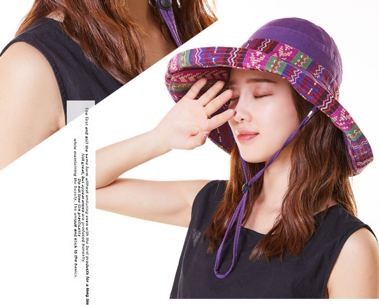 New Korean-style all-roundable sun hat, ethnic-style sun protection hat, basin hat, versatile Korean style, casual outing fisherman hat for women pic 15